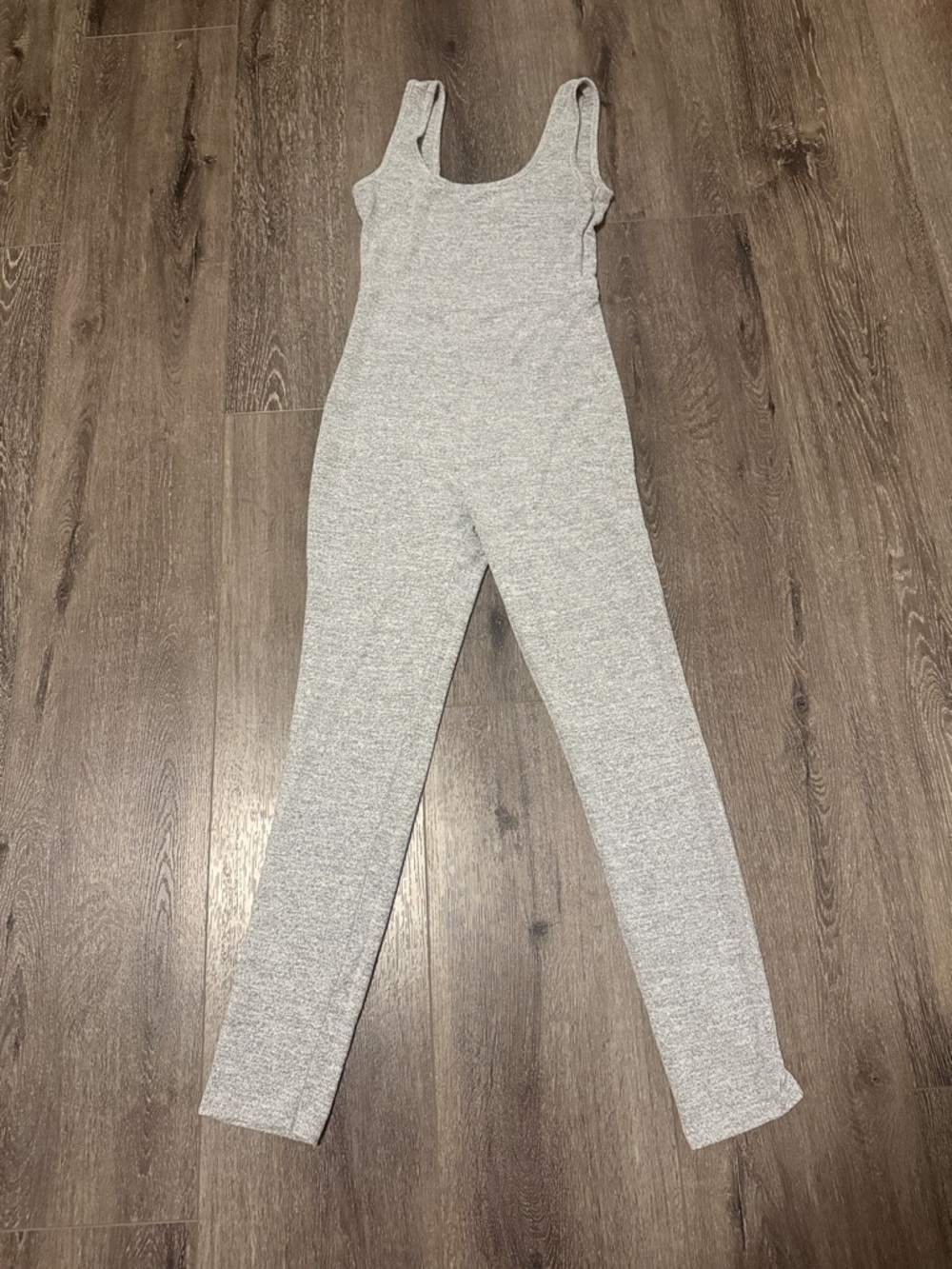 SHEIN Light Gray Ribbed Tank Jumpsuit